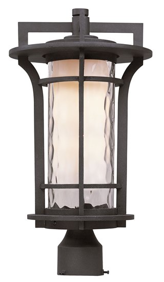 Foto para 100W Oakville 1-Light Outdoor Pole/Post Lantern BO Water Glass MB Incandescent 