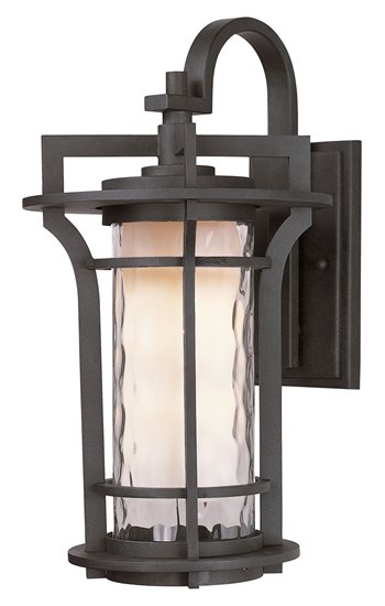 Picture of 100W Oakville 1-Light Outdoor Wall Lantern BO Water Glass MB Incandescent 10"x11.5" 