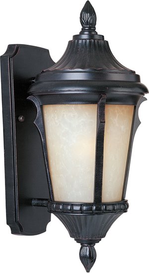 Foto para 100W Odessa Cast 1-Light Outdoor Wall Lantern ES Latte Glass MB Incandescent 7"x16" 