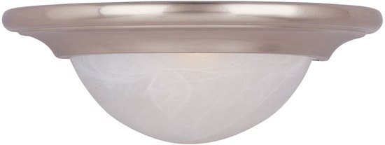 Picture of 100W Pacific 1-Light Wall Sconce SN Marble Glass MB Incandescent 13"x4.5" 