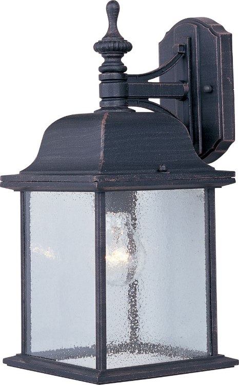 Foto para 100W Senator 1-Light Outdoor Wall Lantern RP Seedy Glass MB Incandescent 7"x15.5" 6-Min