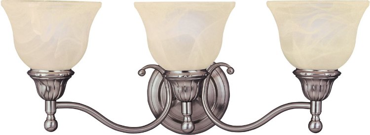 Foto para 100W Soho 3-Light Bath Vanity SN Soft Vanilla Glass MB Incandescent 