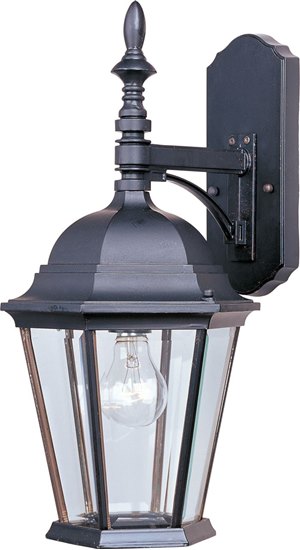 Foto para 100W Westlake Cast 1-Light Outdoor Wall Lantern EB Clear Glass MB Incandescent 9.5"x19" 4-Min