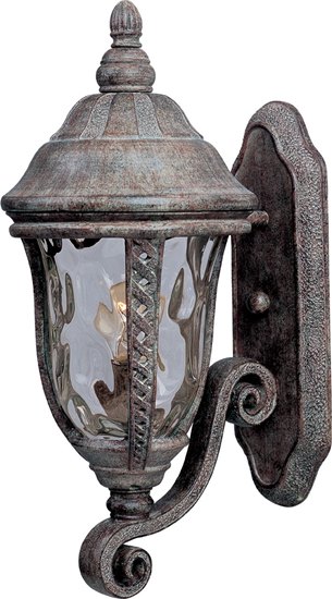 Picture of 100W Whittier Cast 1-Light Outdoor Wall Lantern ET Water Glass Glass MB Incandescent 8"x18.5" 