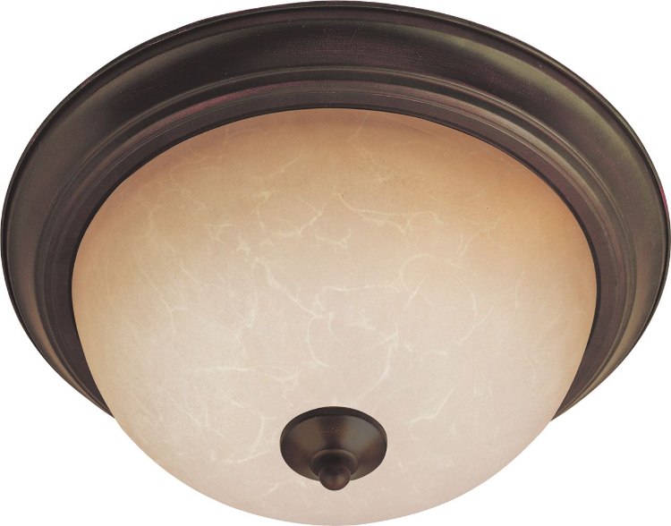 Foto para 13W 2-Light Flush Mount OI Wilshire Glass GU24 Fluorescent 