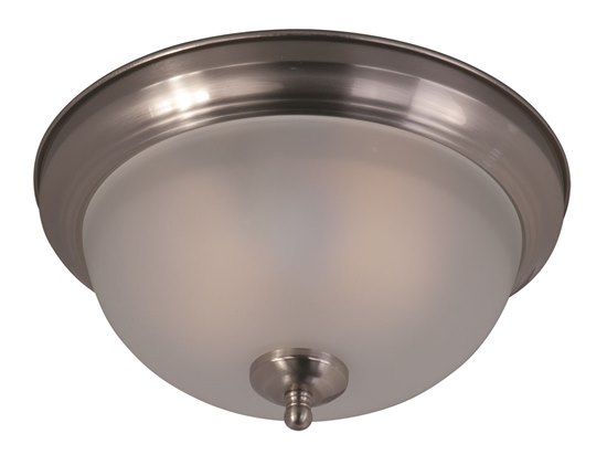 Picture of 13W 2-Light Flush Mount SN Frosted Glass GU24 Fluorescent 11.5"x6" 
