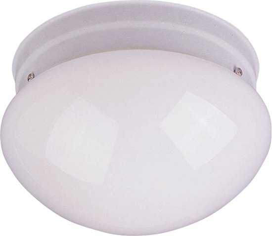 Picture of 13W 2-Light Flush Mount WT White Glass GU24 Fluorescent 8-Min