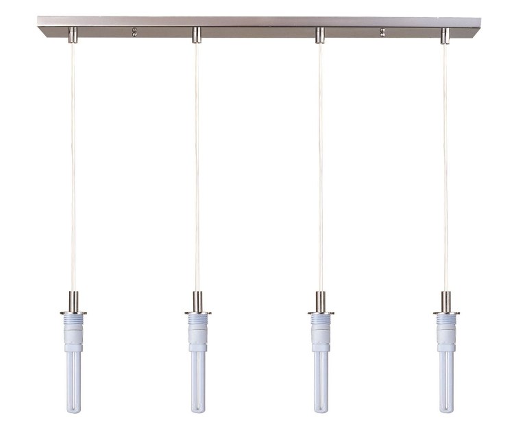 Foto para 13W Carte 4-light Pendant Frame SN G24q- 1 Quad T4 CFL Fluorescent (OA HT 24"-60") 4-Min