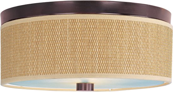 Foto para 13W Elements 3-Light Flush Mount OI Natural Fiber GU24 Fluorescent 