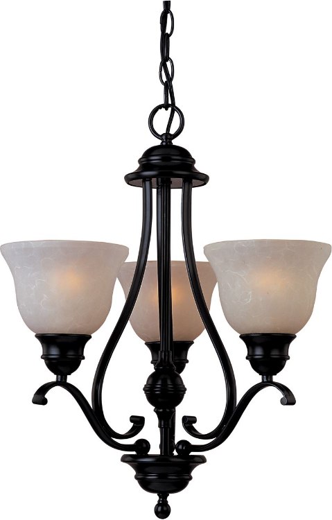 Foto para 13W Linda EE 3-Light Chandelier OI Wilshire Glass GU24 Fluorescent 36" Chain