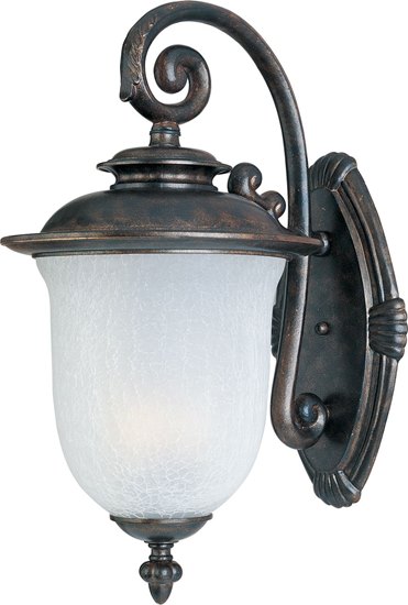 Picture of 18W Cambria EE 1-Light Outdoor Wall Lantern CH Frost Crackle Glass GU24 Fluorescent 