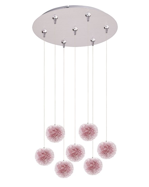 Foto para 20W Clipp 7-Light RapidJack Pendant and Canopy AL Metal 12V G4 Xenon 17"x5" (OA HT 7.5"-127.5") (CAN 17"x2.5")