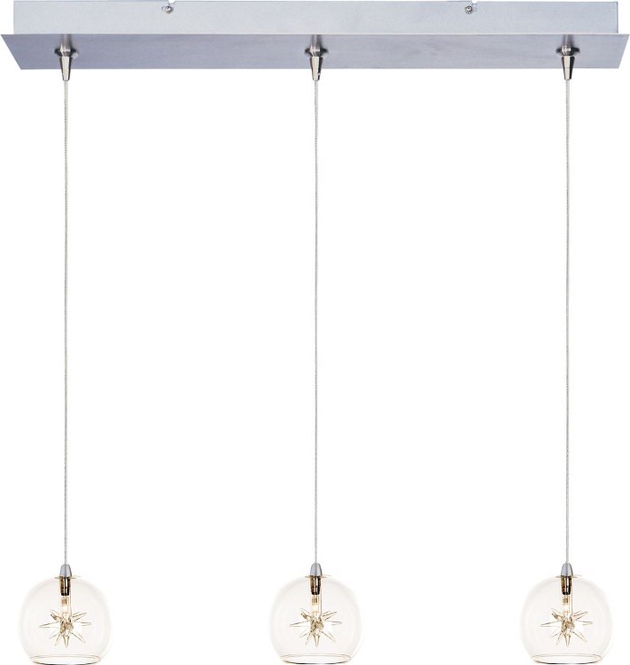 Foto para 20W Starburst 3-Light RapidJack Pendant and Canopy Clear 12V G4 Xenon (OA HT 6"-126.25") (CAN 24.25"x4.25"x1.25")