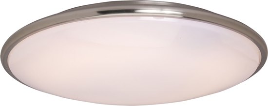 Foto para 22W Rim EE 1-Light Flush Mount SN White Acrylic 4-Pin T9 Circline Fluorescent 6-Min