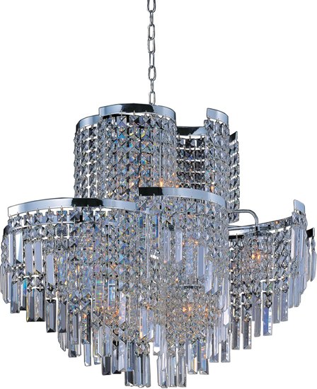 Picture of 25W Belvedere 19-Light Pendant PC Beveled Crystal Glass G9 Xenon 78" Chain