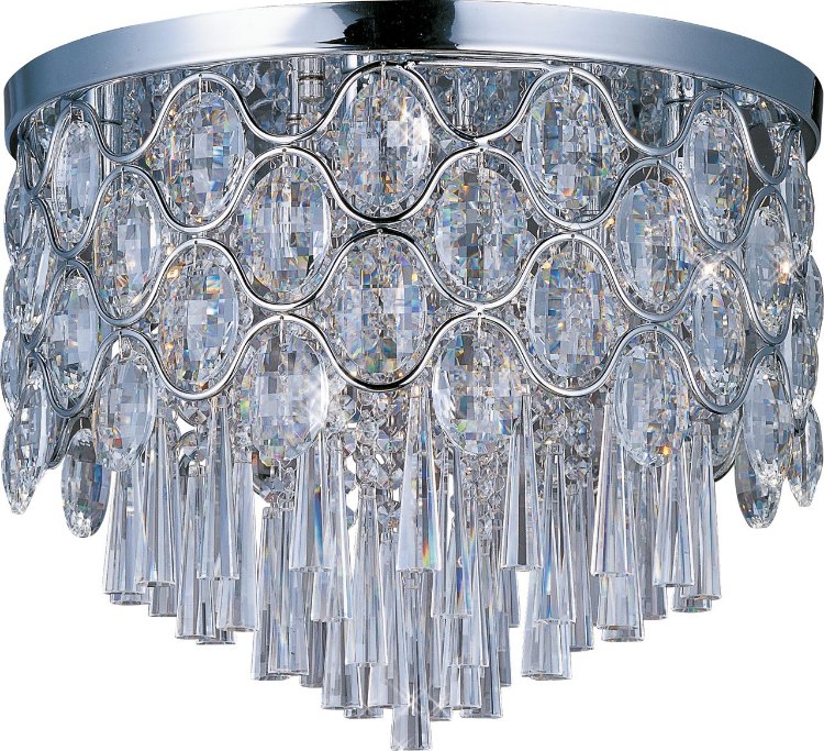 Foto para 25W Jewel 12-Light Flush Mount PC Beveled Crystal Glass G9 Xenon 