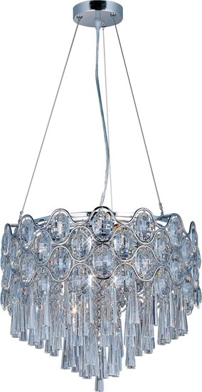 Foto para 25W Jewel 12-Light Pendant PC Beveled Crystal Glass G9 Xenon (OA HT 135")