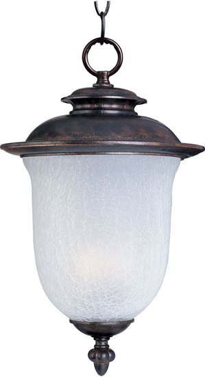 Foto para 26W Cambria EE 1-Light Outdoor Hanging Lantern CH Frost Crackle Glass GU24 Fluorescent 72" Chain