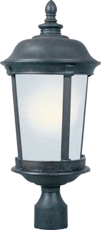 Foto para 26W Dover EE 1-Light Outdoor Pole/Post Lantern BZ Frosted Seedy Glass GU24 Fluorescent 