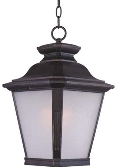 Foto para 26W Knoxville EE 1-Light Outdoor Hanging Lantern BZ Frosted Seedy GU24 