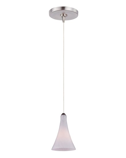 Picture of 35W Leopard 1-Light RapidJack Pendant and Canopy SN White Leopard Glass 12V G4 Xenon (OA HT 8.5"-128.5") (CAN 4.5"x4.25")