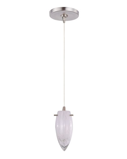 Picture of 35W White Cirrus 1-Light RapidJack Pendant and Canopy SN Glass 12V G4 Xenon (OA HT 8"-128") (CAN 4.5"x4.25")