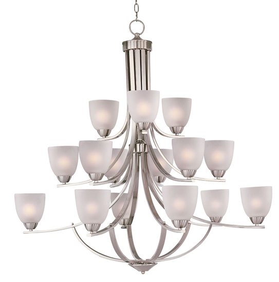 Picture of 40W Axis 15-Light Chandelier SN Frosted MB 