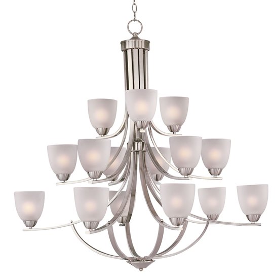 Foto para 40W Axis 15-Light Chandelier SN Frosted MB 