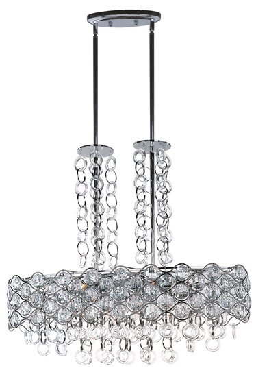 Picture of 40W Cirque 12-Light Chandelier PC Beveled Crystal G9 Xenon (OA HT 53.75")