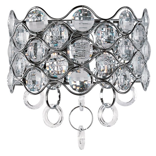 Picture of 40W Cirque 2-Light Wall Sconce PC Beveled Crystal G9 Xenon 