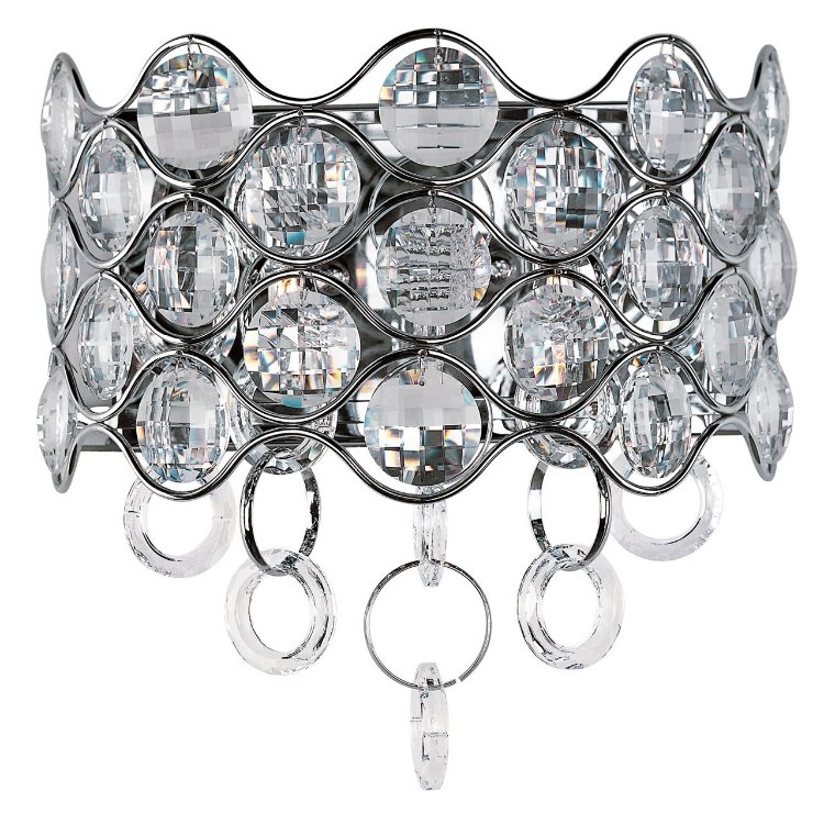 Foto para 40W Cirque 2-Light Wall Sconce PC Beveled Crystal G9 Xenon 