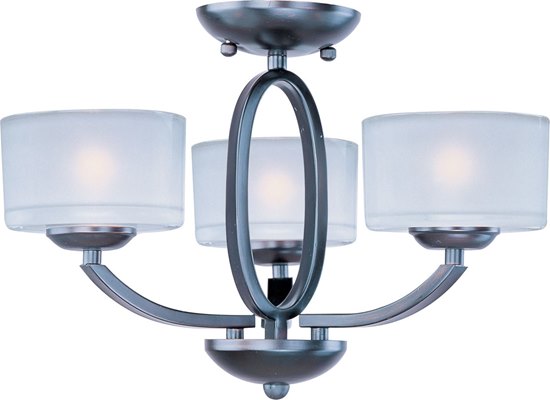 Picture of 40W Elle 3-Light Semi-Flush Mount/Chandelier OI Frosted Glass G9 Frost Xenon 