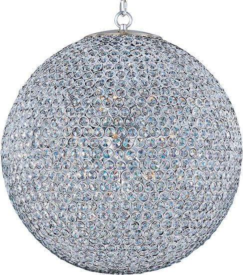 Picture of 40W Glimmer 12-Light Chandelier PS Beveled Crystal Glass G9 Xenon 36" Chain