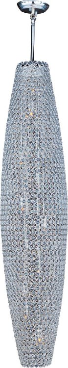 Foto para 40W Glimmer 12-Light Pendant PS Beveled Crystal Glass G9 Xenon (OA HT 88")