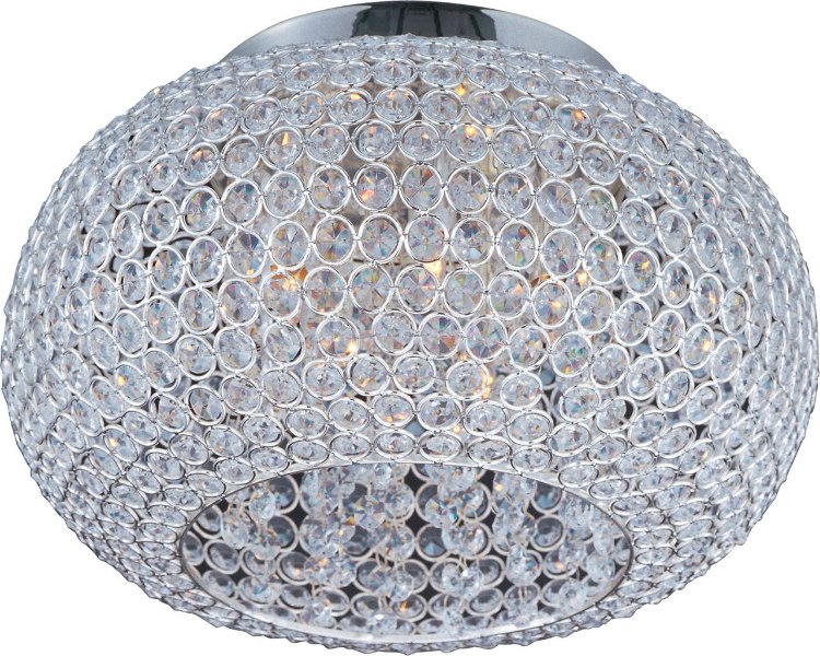 Foto para 40W Glimmer 5-Light Flush Mount PS Beveled Crystal Glass G9 Xenon 