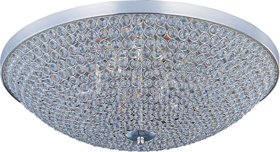 Picture of 40W Glimmer 6-Light Flush Mount PS Beveled Crystal Glass G9 Xenon 19"x5.5" 