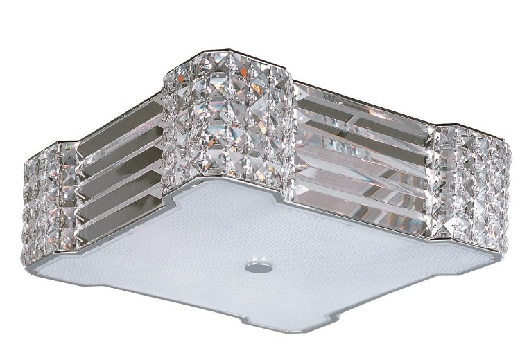 Foto para 40W Manhattan 4-Light Flush Mount PC Beveled Crystal G9 