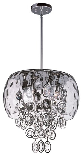 Picture of 40W Ripple 6-Light Pendant PN Water Glass G9 Xenon (OA HT 62.5")