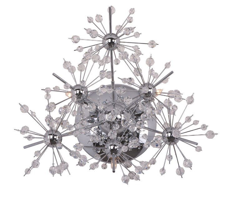 Foto para 40W Starfire 3-Light Wall Sconce PC Beveled Crystal G9 Xenon 