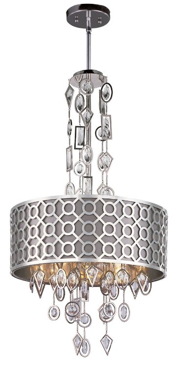 Picture of 40W Symmetry 6-Light Pendant PN Fabric G9 Xenon (OA HT 63.5")