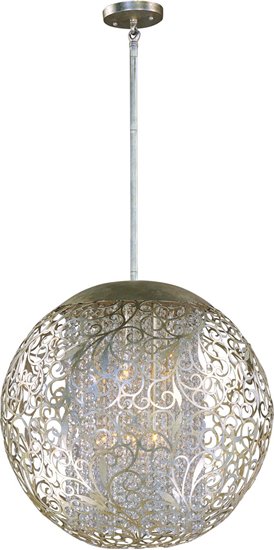 Picture of 50W Arabesque 9-Light Pendant GS Beveled Crystal Glass G9 Frost Xenon (OA HT 66")