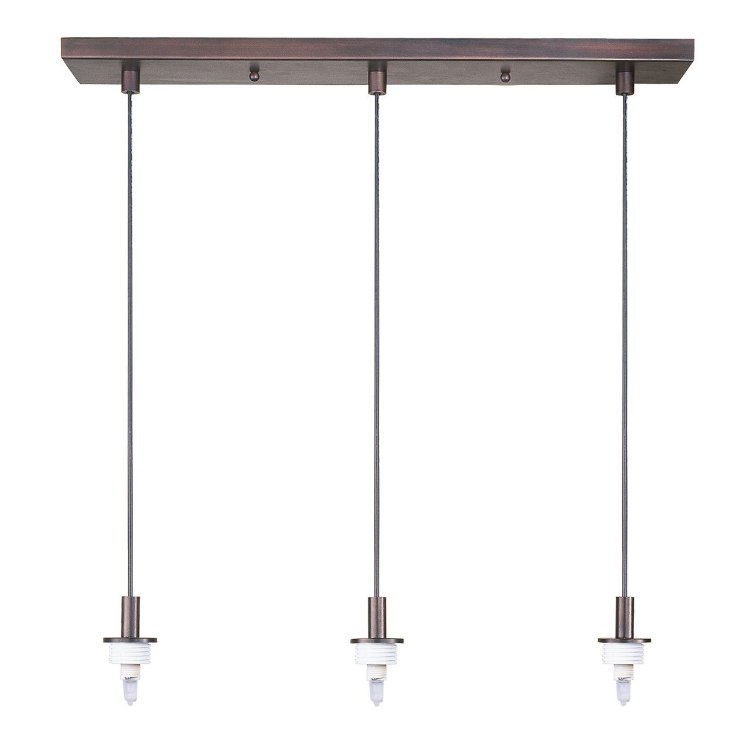 Foto para 50W Carte 3-Light Pendant BZ G9 Xenon 24.5" (OA HT 24"-60") 6-Min