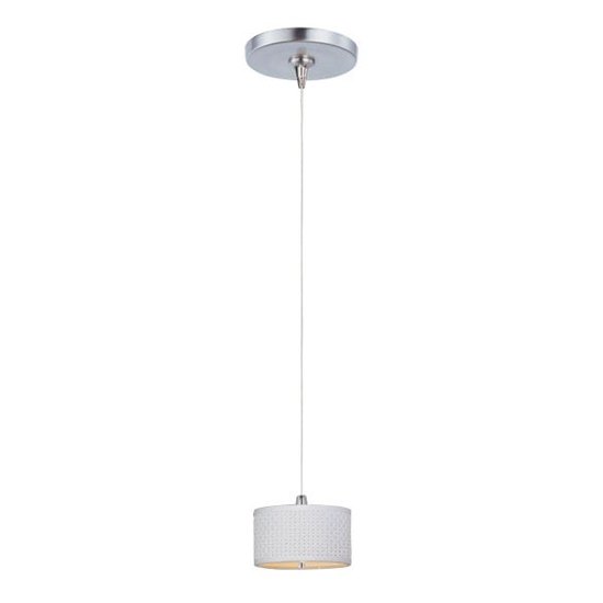 Foto para 50W Elements 1-Light RapidJack Pendant and Canopy SN Vinyl 12V GY6.35 T4 Xenon (OA HT 6.5"-124.75") (CAN 4.5"x4.25")