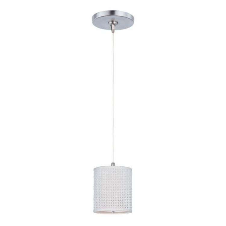 Picture of 50W Elements 1-Light RapidJack Pendant and Canopy SN Vinyl 12V GY6.35 T4 Xenon (OA HT 8"-128") (CAN 4.5"x4.25")