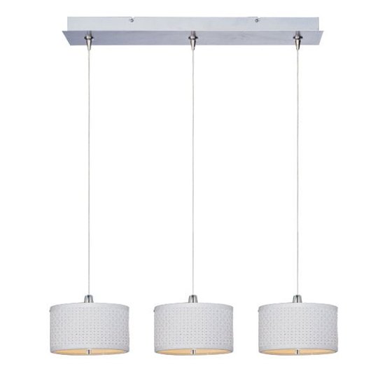 Picture of 50W Elements 3-Light RapidJack Pendant and Canopy SN Vinyl 12V GY6.35 T4 Xenon (OA HT 17.25"-125") (CAN 24.25"x4.25"x1.25")