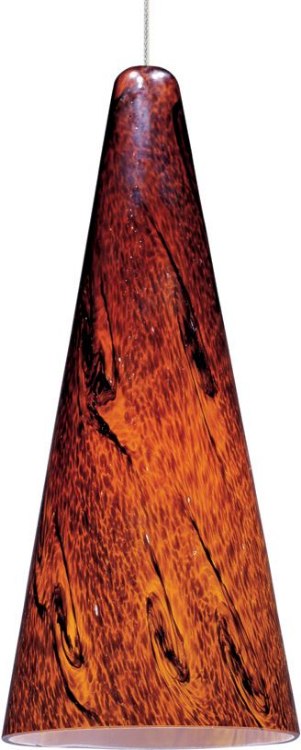 Foto para 50W Lava 1-Light RapidJack Pendant SN Amber Lava Glass 12V GY6.35 T4 Xenon 