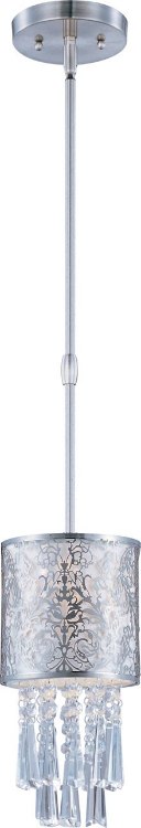 Foto para 50W Rapture 1-Light Mini Pendant SN White Fabric G9 Xenon (OA HT 55")