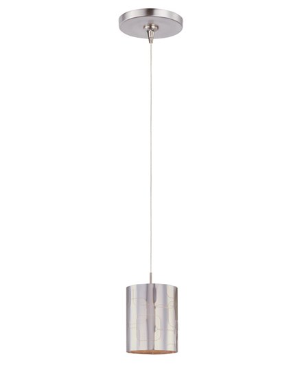 Picture of 50W Silver Plate 1-Light RapidJack Pendant and Canopy SN Glass 12V GY6.35 T4 Xenon (OA HT 7.25"-127.25") (CAN 4.5"x4.25")