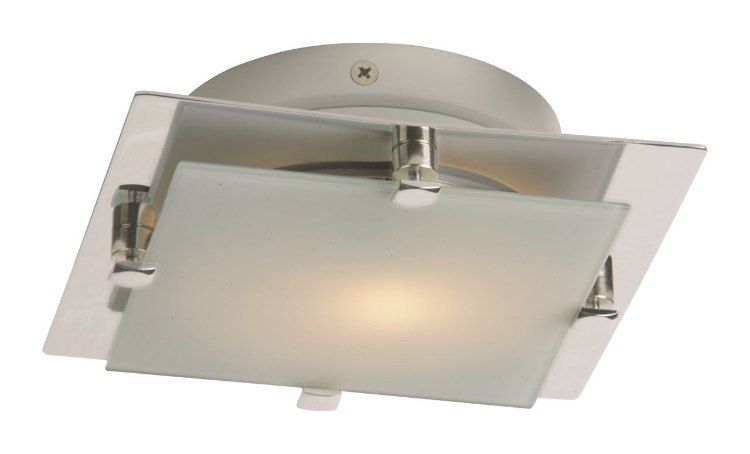 Foto para 5W Piccolo LED 1-Light LED Flush/Wall Mount SN Frost White 6.5"x6.5"x2.5" 12-Min