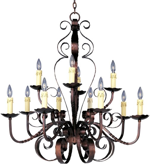 Picture of 60W Aspen 12-Light Chandelier OI CA Incandescent 72" Chain